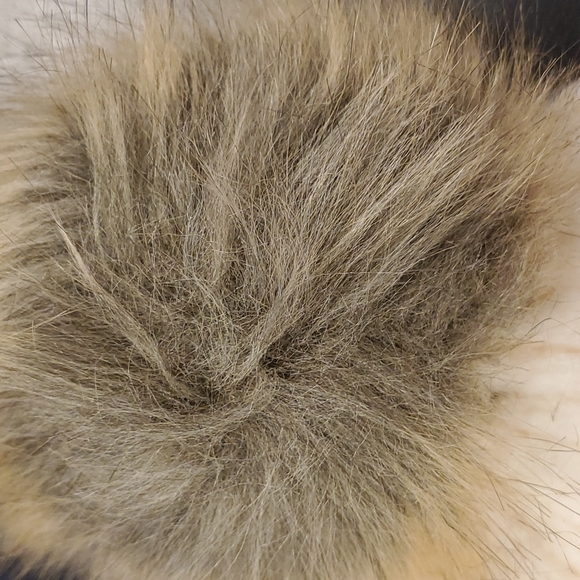 Express white with brown and black pom pom top hat - Picture 2 of 6